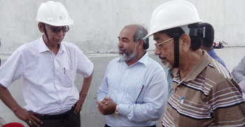 ভৈরবে রেলওয়ে সেতুর ফাটল পরিদর্শন করলেন কর্মকর্তারা