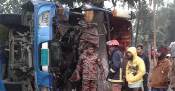 3 killed as bus hits tree in Bagerhat