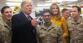 Trump, Melania visit US troops in Iraq in Christmas trip