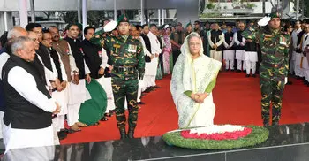 PM pays homage to Bangabandhu