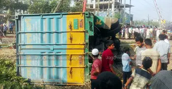 3 killed as train hits covered van in Feni