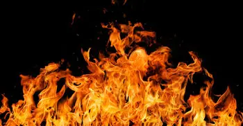 Fire gutted cotton godown in Gazipur