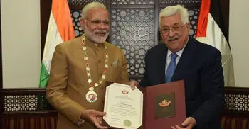 Modi becomes first Indian PM to visit West Bank