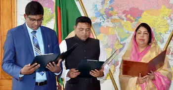 Badruddoza, Patwari take oath