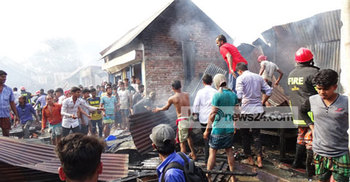 মুন্সীগঞ্জে অগ্নিকাণ্ডে ২০ দোকান ভস্মীভূত
