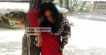 মেয়েকে দেখতে এসে গাছে বাঁধা পড়লেন মা