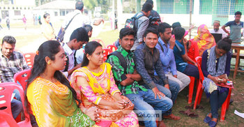 জাতিসংঘে বাংলা চাই, শেরপুরে ভোটে ব্যাপক সাড়া