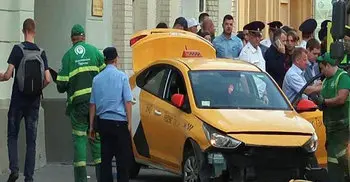 Taxi ploughs into Moscow crowd including soccer fans, hurting 7