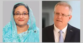 Sheikh Hasina greets new Australian PM