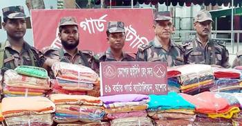 ৩০ লাখ টাকার ভারতীয় শাড়ি উদ্ধার