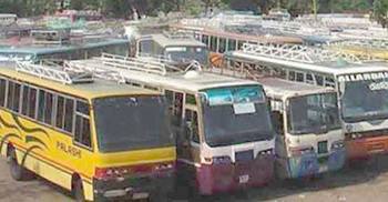 বগুড়ায় বাস চলাচল বন্ধ