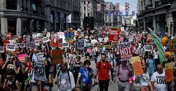 Thousands take to London’s streets to protest at Trump visit