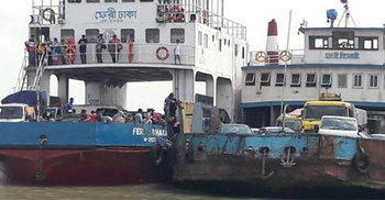 কাঁঠালবাড়ী-শিমুলিয়া নৌরুটে ফেরি চলাচল বন্ধ