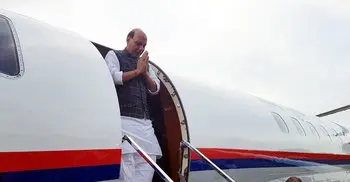 Indian Home Minister Rajnath Singh arrives in Dhaka