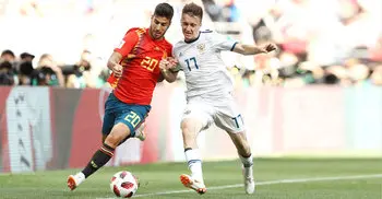 Spain 1-1 Russia, game goes to extra-time