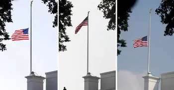 White House wobbles on U.S. flag after McCain death
