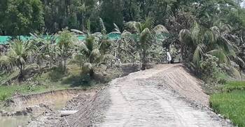 পৌর এলাকায় ইউপি সদস্যের জোরপূর্বক সড়ক নির্মাণ