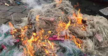 নড়িয়ায় ২ ঘণ্টায় ৬০ জেলে আটক ৮ ট্রলার জব্দ