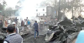 Shariatpur market fire kills 2