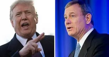 Trump slams chief justice after Roberts chides the President