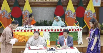 Dhaka, Thimphu ink five instruments on various fields