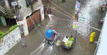 Khulna city goes under rainwater