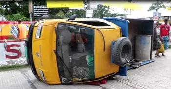 4 workers killed as pickup van overturns in Noakhali