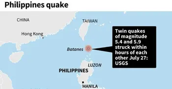 8 killed as twin quakes strike Philippines