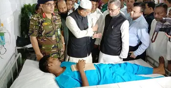 2 ministers visit rail accident victims in Sylhet