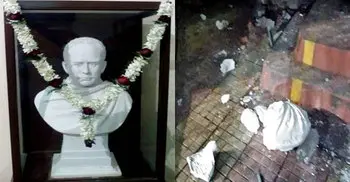 Vidyasagar statue broken in Trinamool-BJP violence
