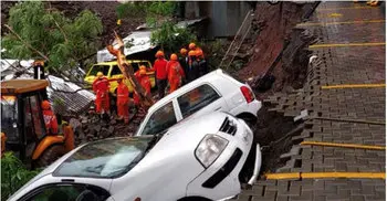 15 killed as apartment complex wall crashes in India
