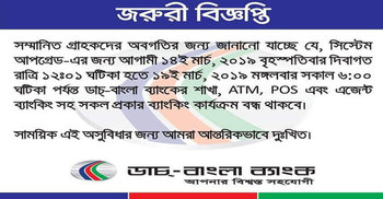 রাত ১২টা থেকে বন্ধ হচ্ছে ডাচ-বাংলা ব্যাংকের লেনদেন