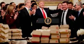 Fast food once again served at White House sports event with Trump