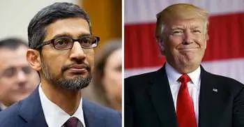 Trump says Google CEO committed to US, not Chinese military