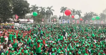 AL victory celebration rally begins