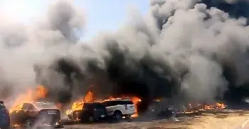 300 vehicles gutted in fire at Aero-India air show in Bengaluru