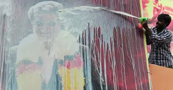 Indian traders say film fans are stealing milk to pour over posters
