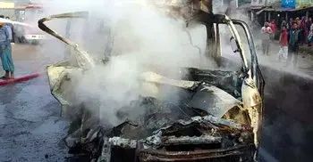3 killed in microbus gas cylinder explosion