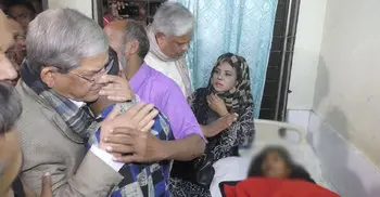Oikyafront leaders meet Subarnachar rape victim