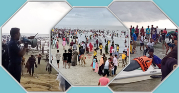 কুয়াকাটায় বৃষ্টি, পর্যটকদের নিরাপদে থাকার নির্দেশ