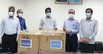 ADB gives medical equipments to fight COVID-19