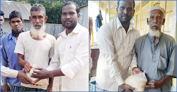 হবিগঞ্জে একজনের ত্রাণ ভাগ করে দেওয়া হচ্ছে কয়েকজনকে!