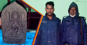 সান্তাহার স্টেশনে পাথরের মূর্তি উদ্ধার