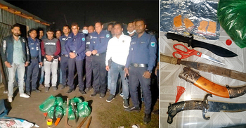 সিদ্ধিরগঞ্জে অস্ত্র-মাদকসহ দুই যুবক আটক