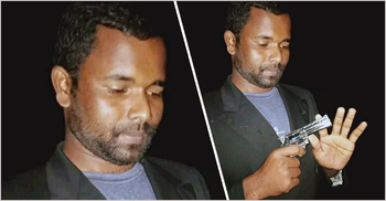 বাউফলের সেই চেয়ারম্যানের দেহরক্ষীর পিস্তল হাতে ছবি ভাইরাল