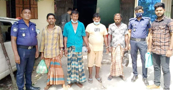 শায়েস্তাগঞ্জে ৪ জুয়াড়ি গ্রেফতার