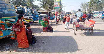 ১০ দফা দাবিতে বগুড়ায় পরিবহন ধর্মঘট, ভোগান্তি যাত্রীদের