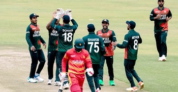 Liton Das century, Shakib five-for crush Zimbabwe