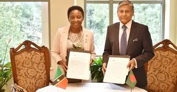 Bangladesh establishes diplomatic ties with Saint Kitts and Nevis