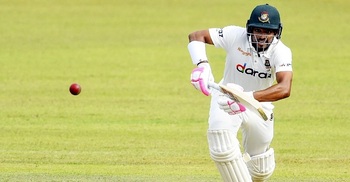 Shanto's maiden century puts Bangladesh in command